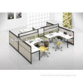 L6+L3 factory direct price green material customized office cubicle workstation cubicle modular for 4 staff seat desk